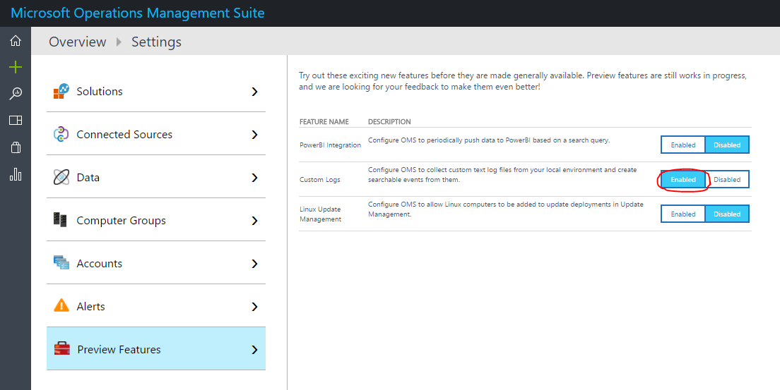 OMS-Enable-CustomerLogs